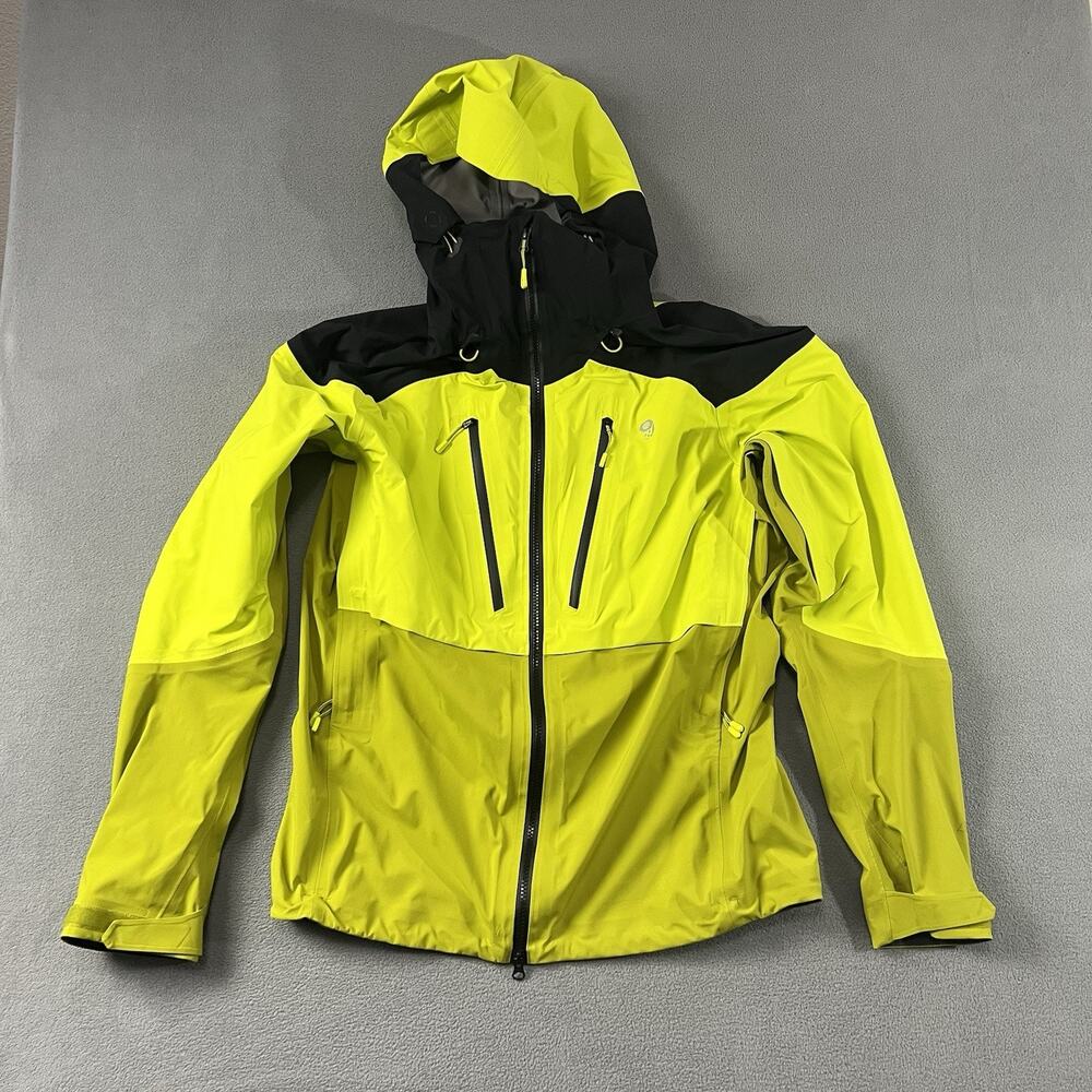 Mountain Hardwear Jacket Mens Medium Yellow Cyclone Recco Polartec Full Zip